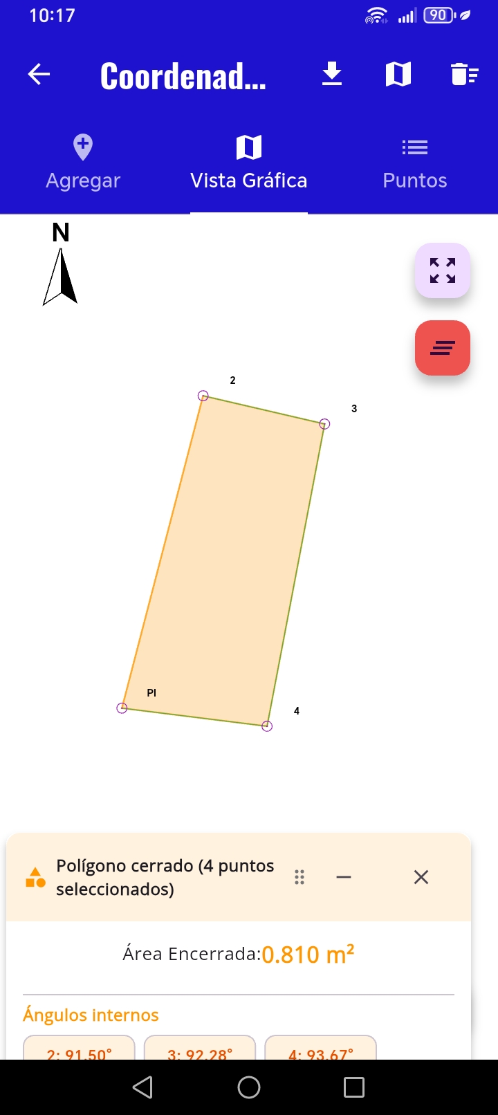 Captura de coordenadas en TopoApp