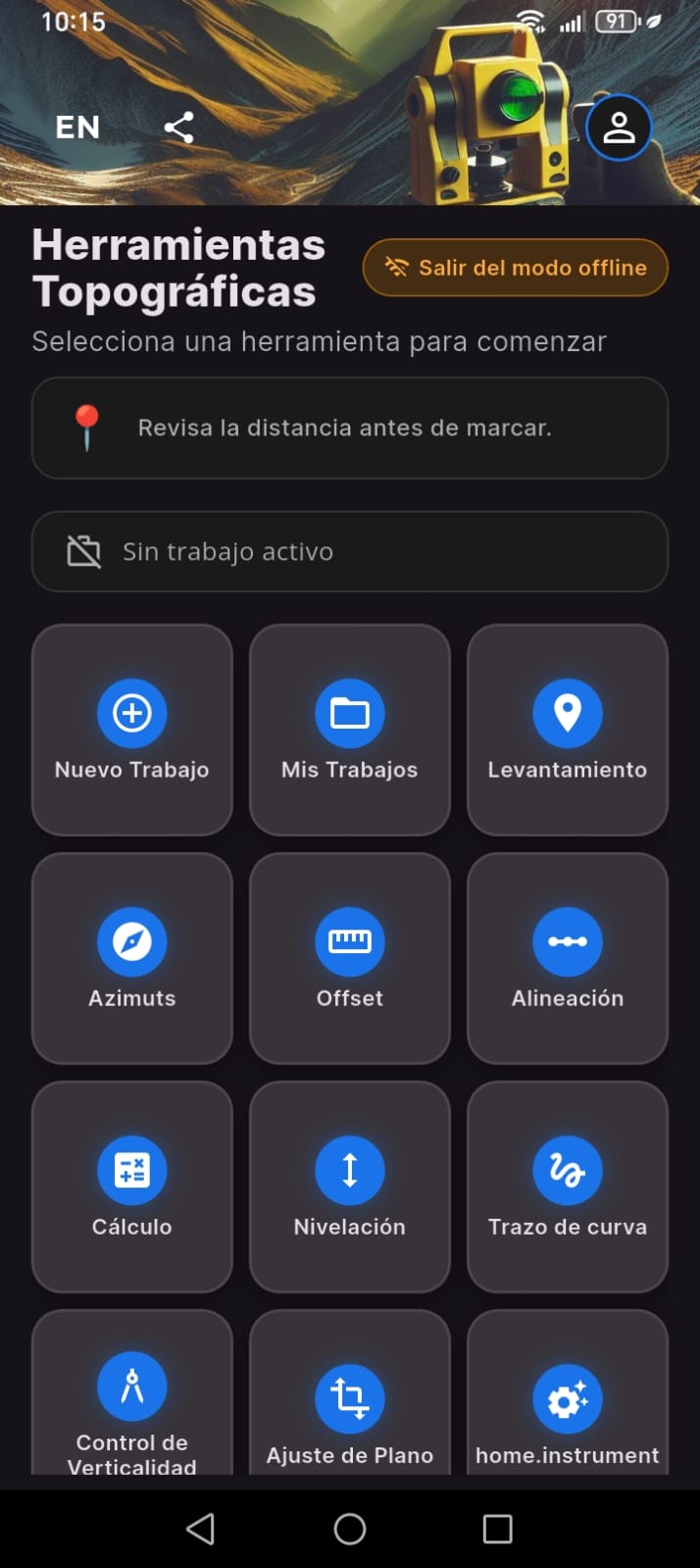 Curvas de nivel en TopoApp