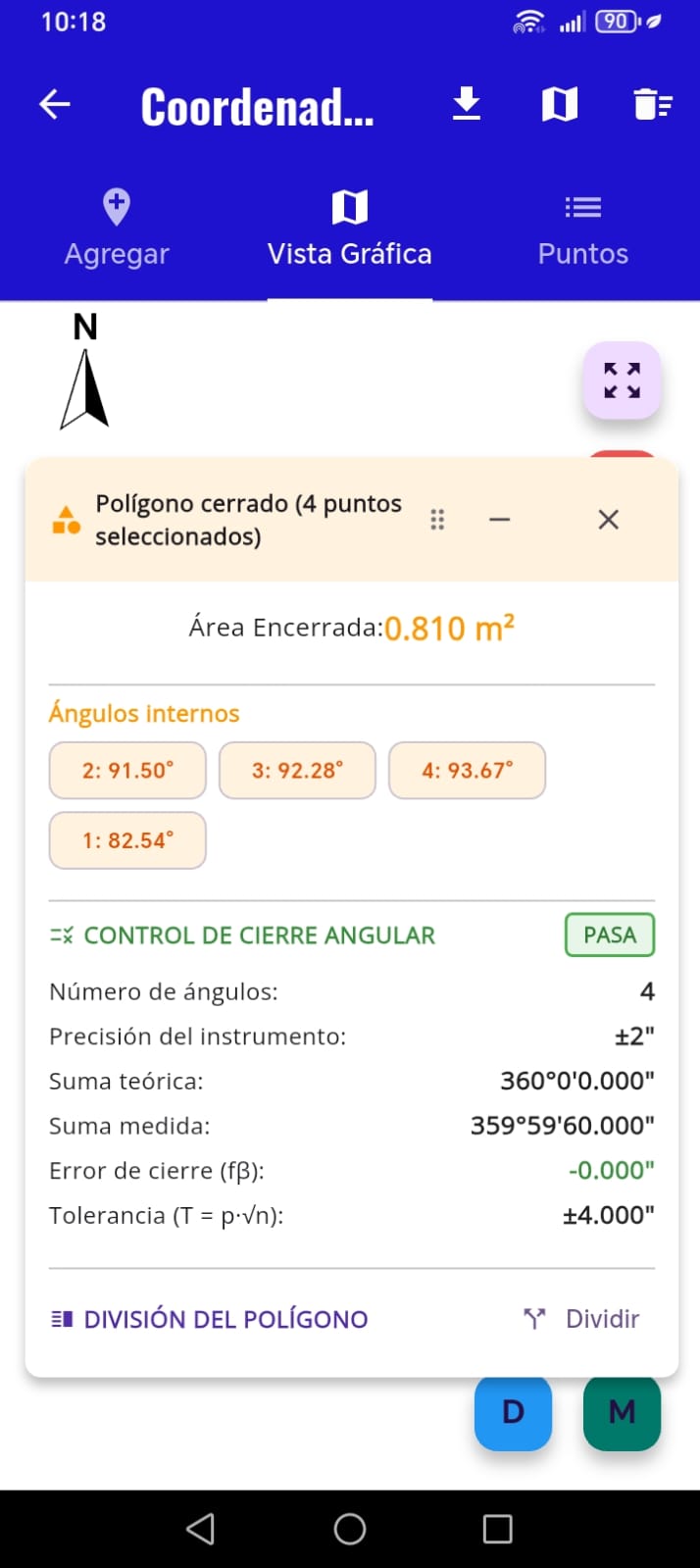 Plano topográfico en TopoApp