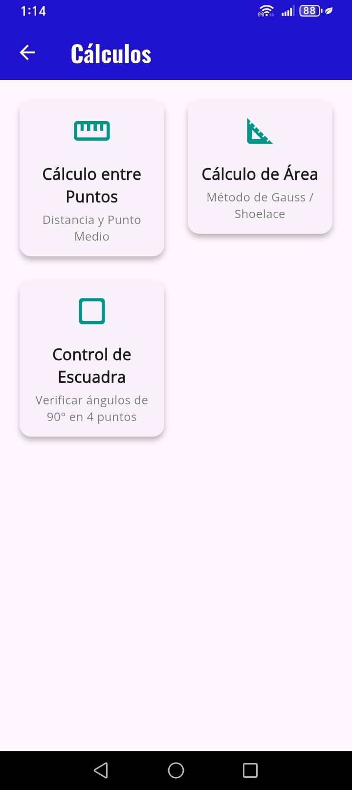 Proyectos guardados en TopoApp